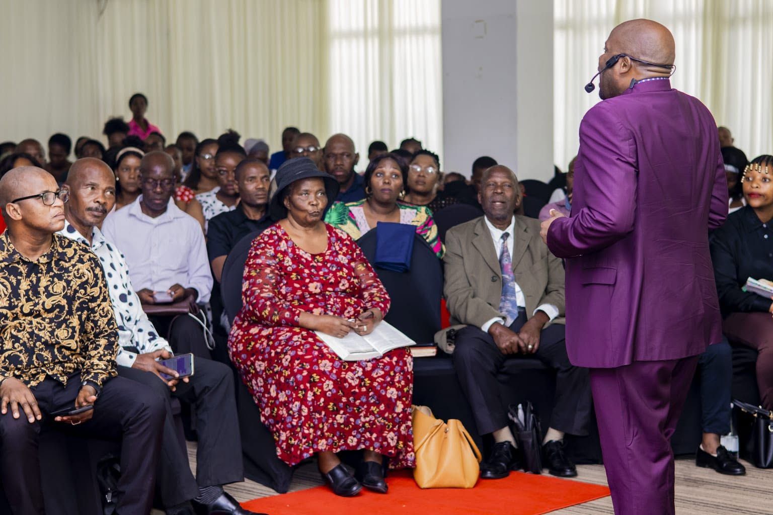 The Word being preached during a Sunday service