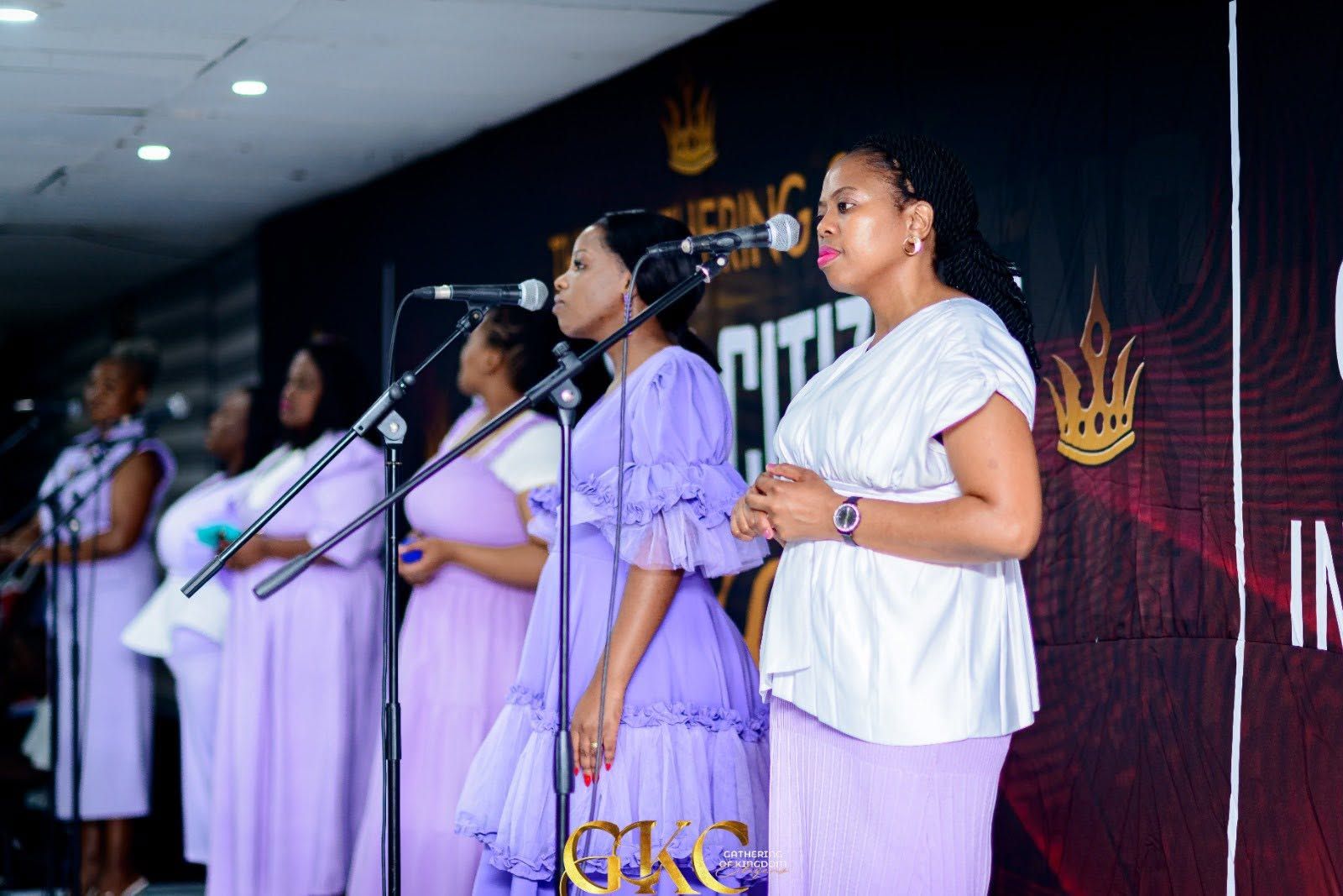 Worship singers on stage