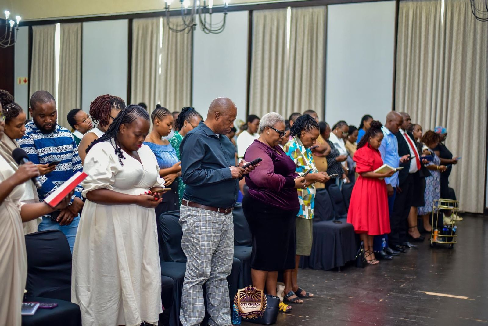 Members reading Scripture together