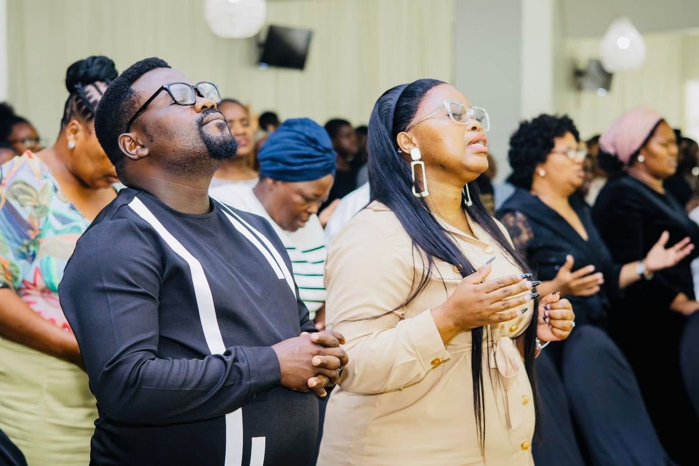 Members lost in worship